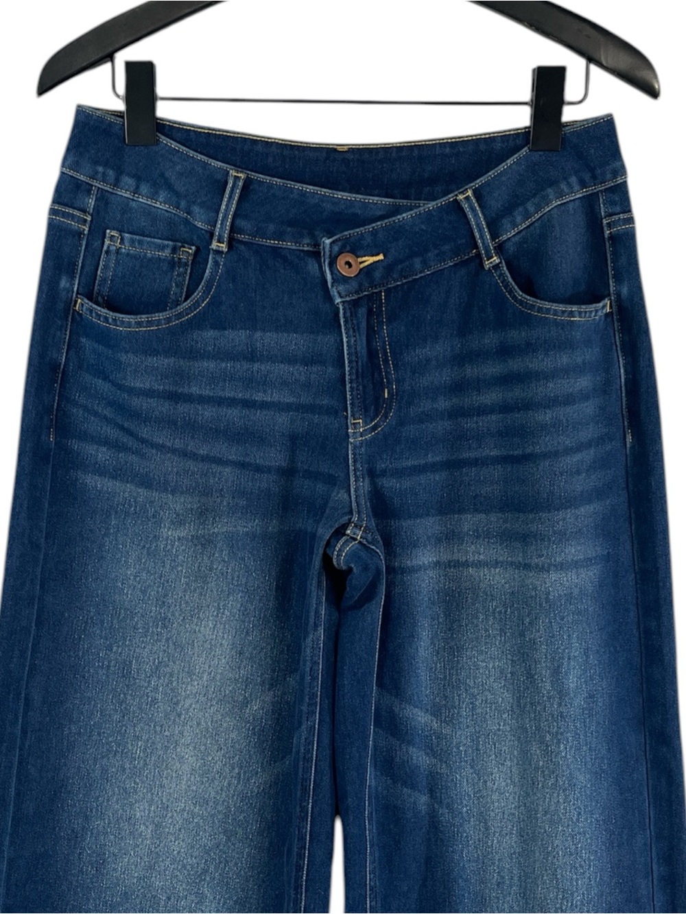 Halara Flex™ Asymmetric Low Rise Zipper Pockets Baggy Wide Leg Washed Casual SP - Picture 9 of 14